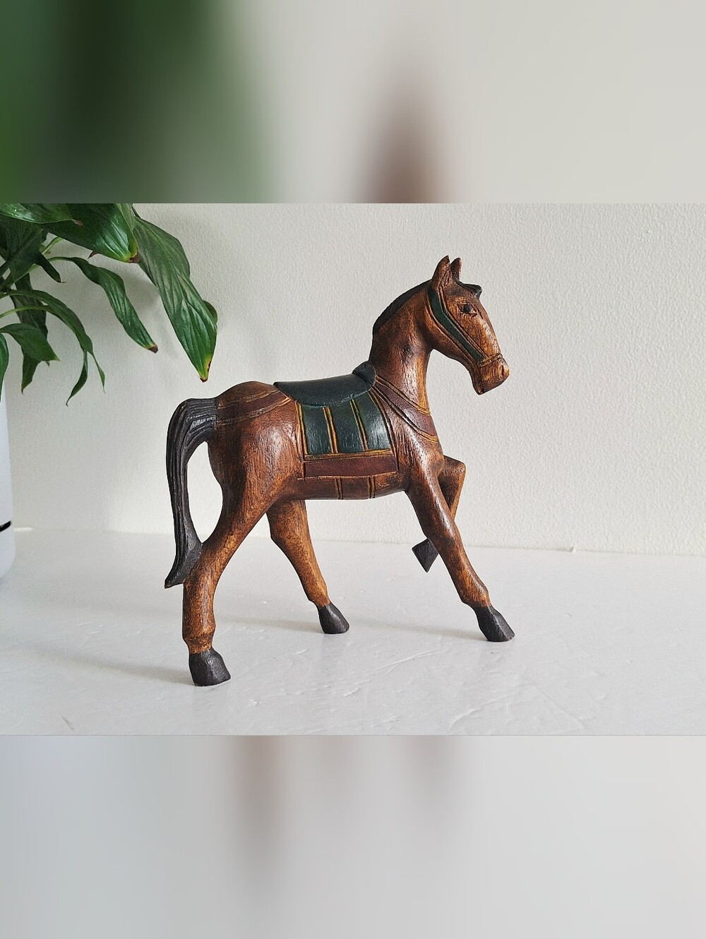 Carved wooden horse